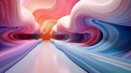 A Photograph capturing a mesmerizing 3D wallpaper, where vibrant colors dance in intricate...