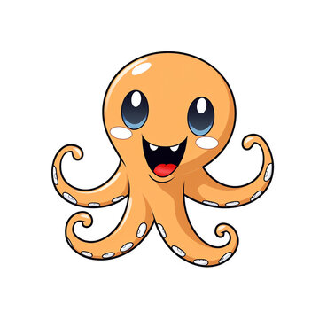 a cartoon of an octopus