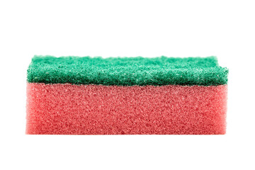 single red and green kitchen sponge