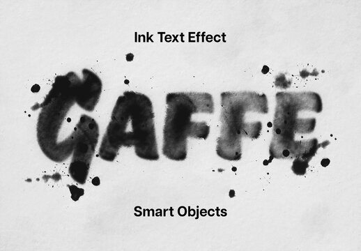 Ink Text Effect Mockup