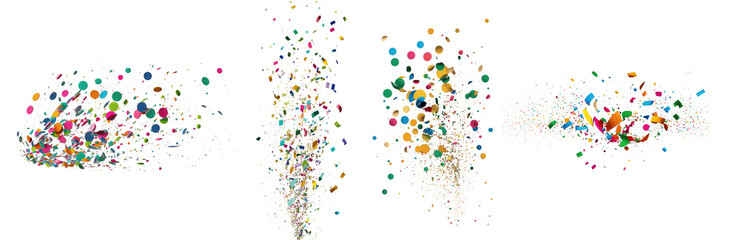 A vibrant multitude of colorful confetti dots scattered seamlessly across a clear, invisible backdrop.