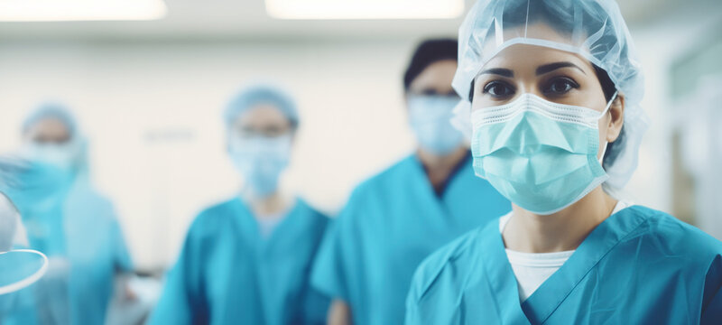 Healthcare and medicine, Doctor wearing protection face mask against during outbreak, Human metapneumovirus, hMPV, coronavirus, and flu. Virus illness protection, Innovation medical technology