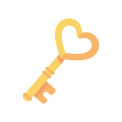 Pink heart lock with key for unlocking love feelings on Valentine's Day.