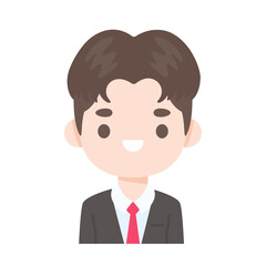 Cartoon of a groom wearing a black tuxedo at a wedding ceremony