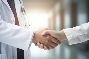 Trustful Moment Healthcare Connection Empathy In Medicine Doctor-Patient Bond Doctor hold the patient hand