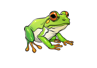 Full Color Green Frog with Color Gradation