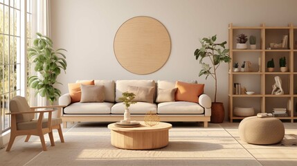 modern living room with sofa