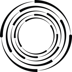 black line circle shape design. offer black background 