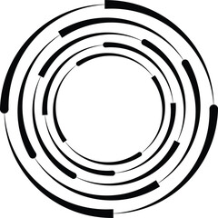 black line circle shape design. offer black background 