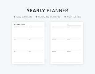 Year At a Glance Printable Calendar