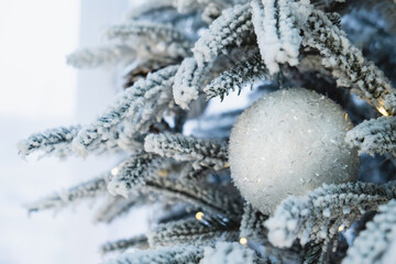 Fototapeta na wymiar christmas tree decoration close up