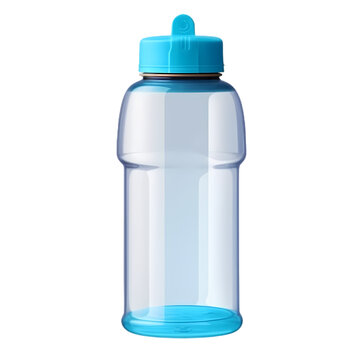 Children's water bottle isolated on transparent background