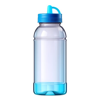 Children's water bottle isolated on transparent background
