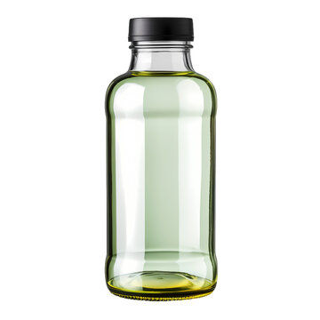 Green water bottle isolated on transparent background