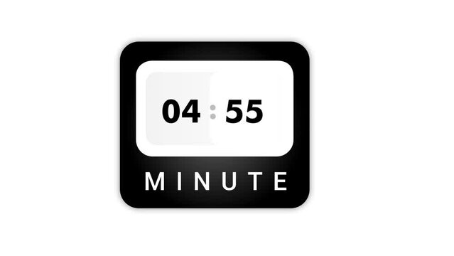 5 minute countdown. 5 Minute Clock countdown animation Timer Countdown. Countdown 5 minutes. 4K UHD