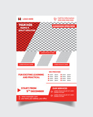  Education Flyer Template or School Leaflet A4