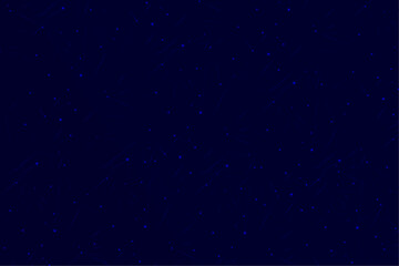 Connected shiny dots and lines on dark blue background