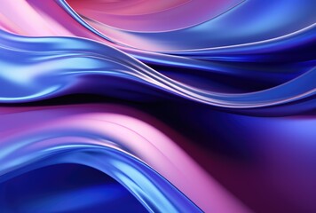Abstract background with iridescent waves. Modern minimalistic wallpaper for screensavers, advertising, presentations. Multicoloured bright colourful pattern. Metallic silk and cloth material.