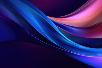 Obraz premium Abstract background with iridescent waves. Modern minimalistic wallpaper for screensavers, advertising, presentations. Multicoloured bright colourful pattern. Metallic silk and cloth material.