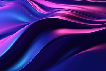 Obraz premium Abstract background with iridescent waves. Modern minimalistic wallpaper for screensavers, advertising, presentations. Multicoloured bright colourful pattern. Metallic silk and cloth material.