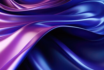 Obraz premium Abstract background with iridescent waves. Modern minimalistic wallpaper for screensavers, advertising, presentations. Multicoloured bright colourful pattern. Metallic silk and cloth material.