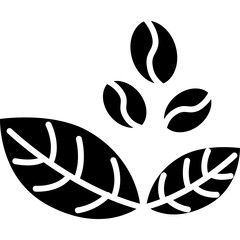Coffee Beans Icon Glyph