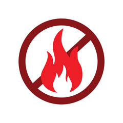 no fire flamable sign symbol