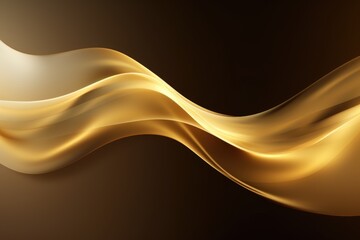 Fototapeta premium A captivating image of a golden flowing background with smooth lines. Perfect for adding a touch of elegance and sophistication to any design project.