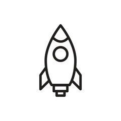 Rocket icon vector logo design flat style illustration