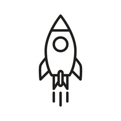 Rocket icon vector logo design flat style illustration