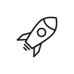Rocket icon vector logo design flat style illustration