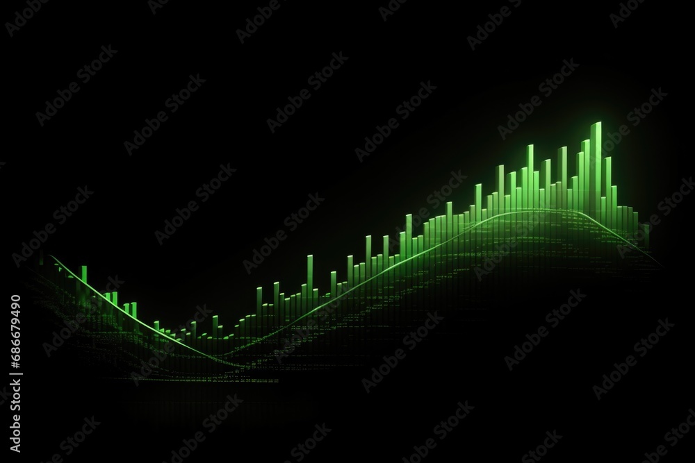 Poster a computer screen with a green line going down it. can be used to depict technical issues or glitche