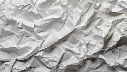 crumpled white paper with many strong creases