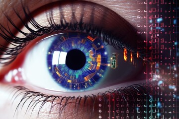 A detailed close-up view of a person's eye. This image captures the intricate details and colors of the iris. Perfect for medical, beauty, or expressive concepts