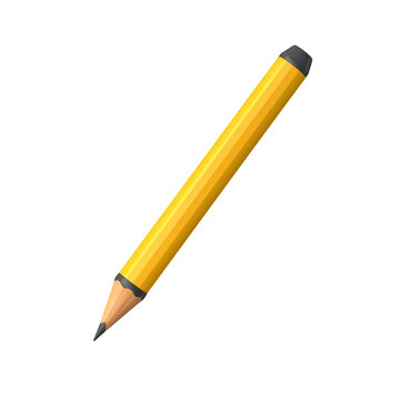 Wooden pencil isolated on transparent background