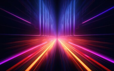 Obraz premium Modern trendy abstract design, 3d neon abstract background, So beautiful, AI