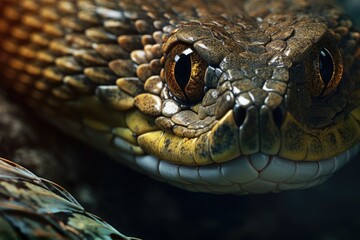 Obraz premium Close up of a snake, macro