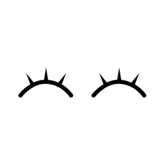 Silhouette Eyelash Icon