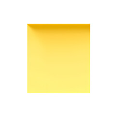 Yellow note paper isolated on transparent background