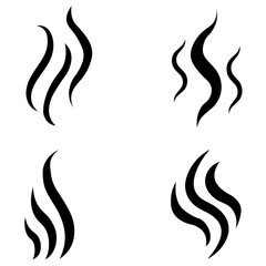 Smoke puff vector icon set. Smoke shape vector sign