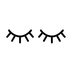 Silhouette Eyelash Icon