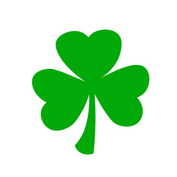 Good luck three leaf clover flat icon for apps and websites