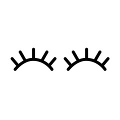 Silhouette Eyelash Icon