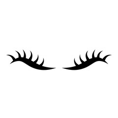 Silhouette Eyelash Icon