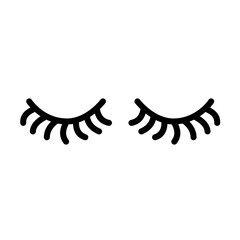 Obraz premium Silhouette Eyelash Icon