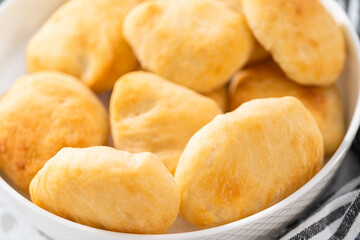 Homemade naan dippers