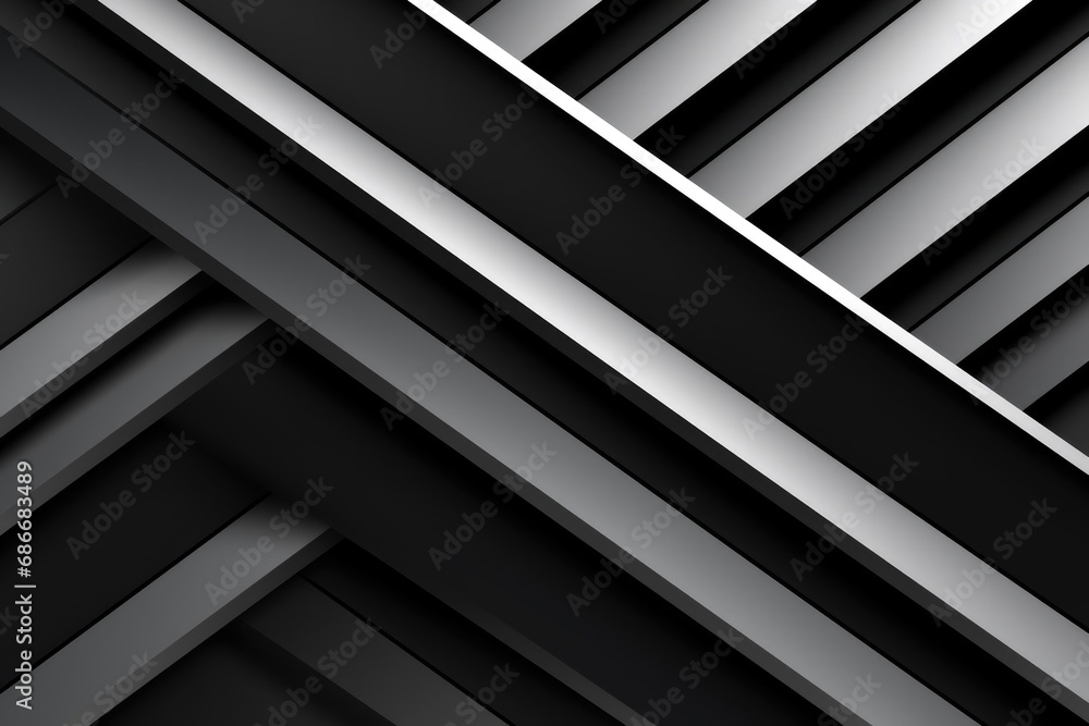 Poster a black and white photo showcasing a striking diagonal pattern. this versatile image can be used in 