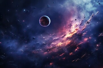 Obraz na płótnie Canvas Illustration of a planet on the background of space