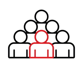 Symbol, ikona ludzi. Plik wektorowy.