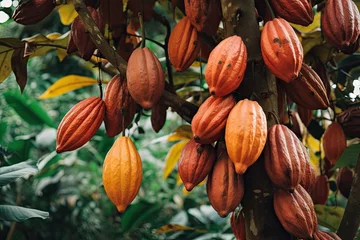 Foto op Aluminium Ripe of cacao plant tree © Tymofii
